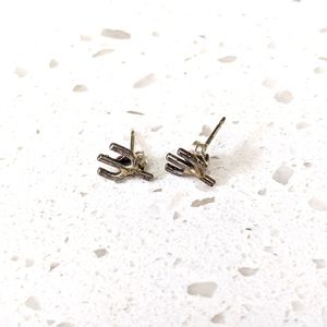 Sterling Silver Cactus Studs